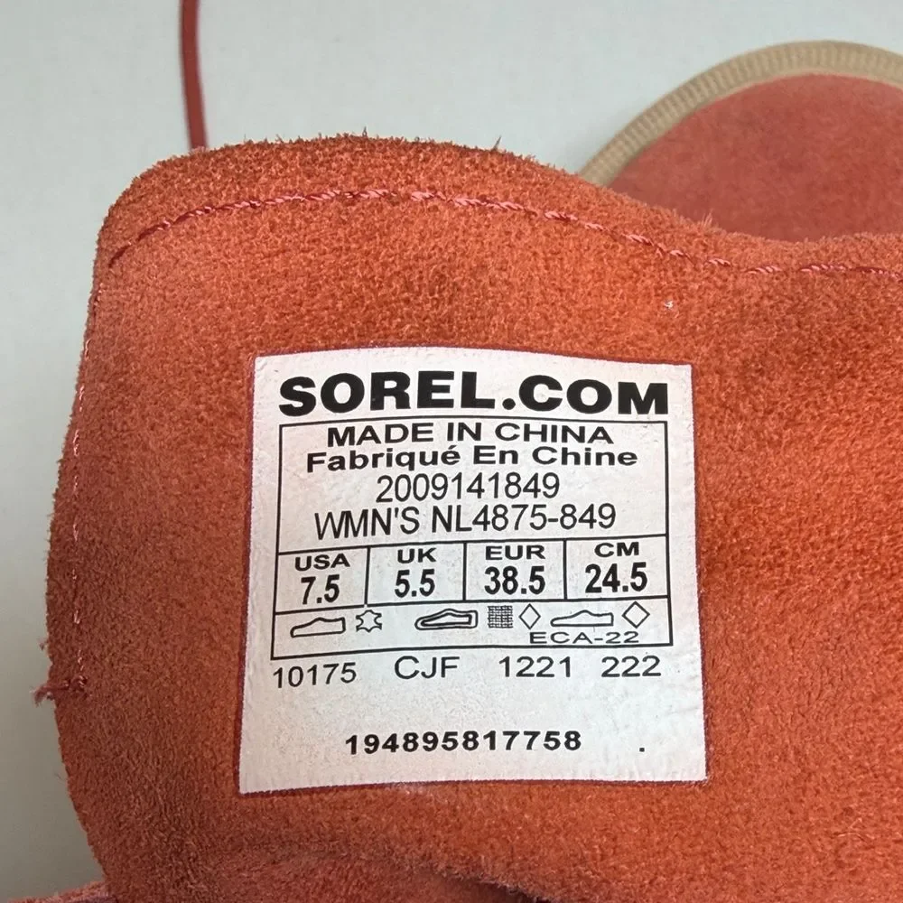 SOREL WOMEN'S HI-LINE HEEL LACE BOOT WARP RED TAWNY BUFF